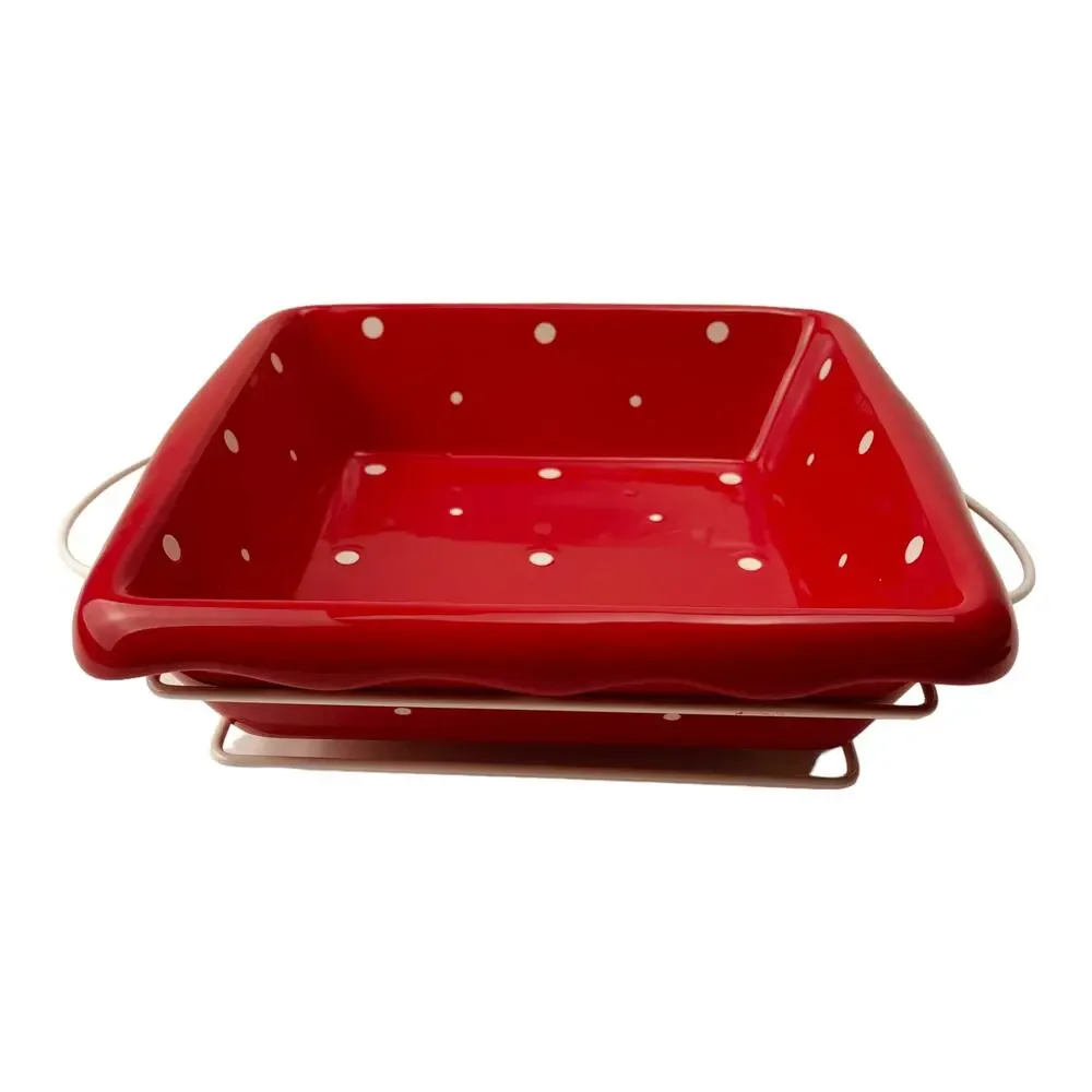 1.5 quart Square Casserole / Temp'tations Ovenware by Tara